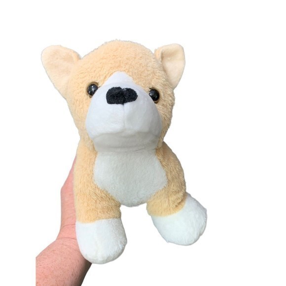 Goffa Realistic Long corgi plush HUGS embroidered‎ on side Valentines love - Picture 5 of 6